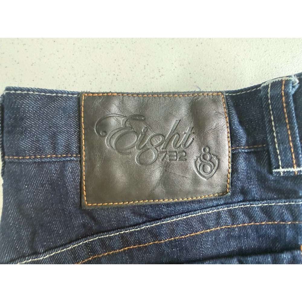 Eight 732 Baggy Jeans Men 36x34 Medium Wash Denim Relaxed Whisker Fade Sk8r VTG - Picture 9 of 10